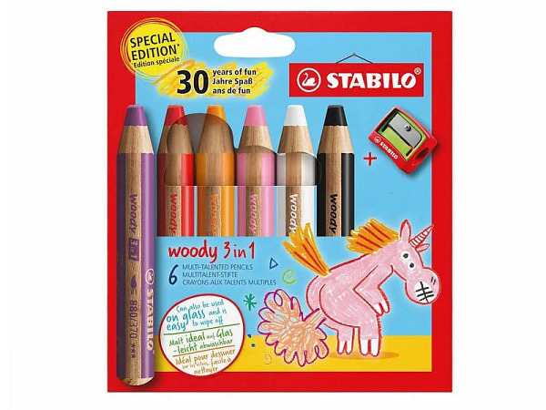 Oelpastellstift Stabilo Woody 6er Set Einhorn