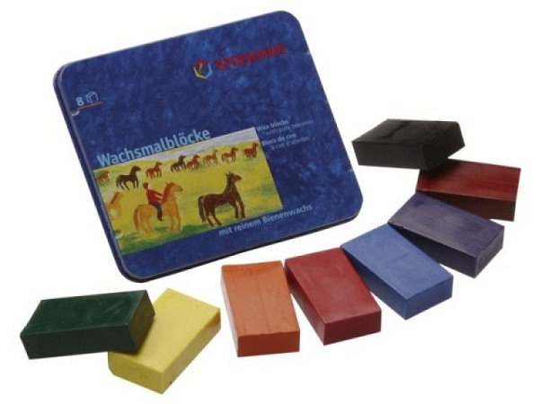 Wachsmalblock Stockmar 8 Blöcke 40x25x10mm Bienenwachs