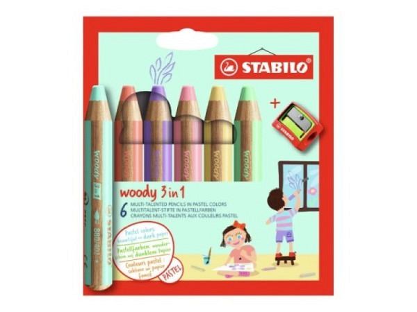 Oelpastellstift Stabilo Woody Pastell 6er Set
