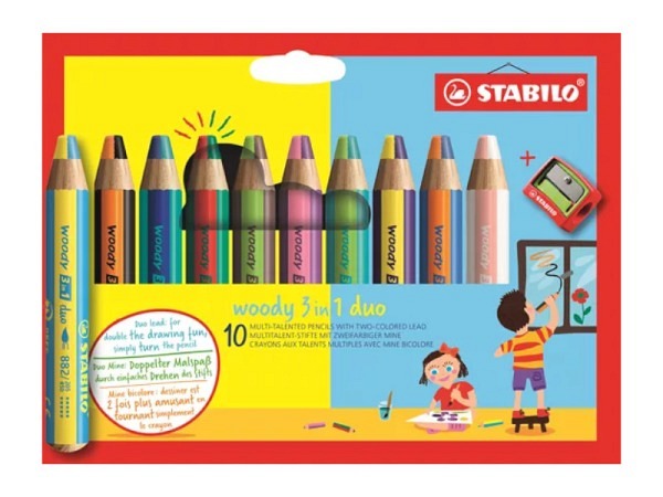Oelpastellstift Stabilo Woody Duo 10er Set 