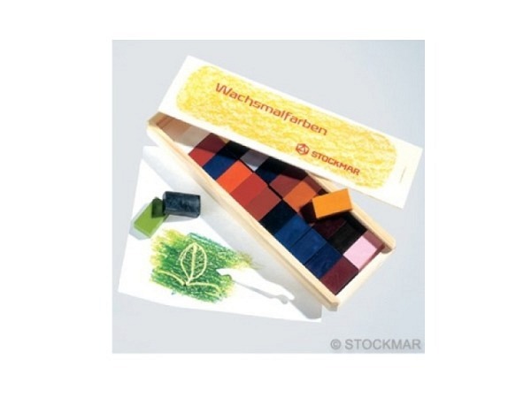 Wachsmalblock Stockmar 24 Blöcke 40x25x10mm Holzkasten