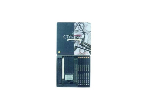 Zeichenstift Cretacolor Set 20tlg. Black Box Metalletui 