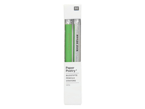 Bleistift Rico Design Set Mini Grün Silber