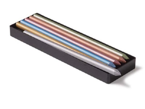 Graphitstift Metallic Set 6Stk. im Kartonschachtel, feinste Künstler-Graphitstift