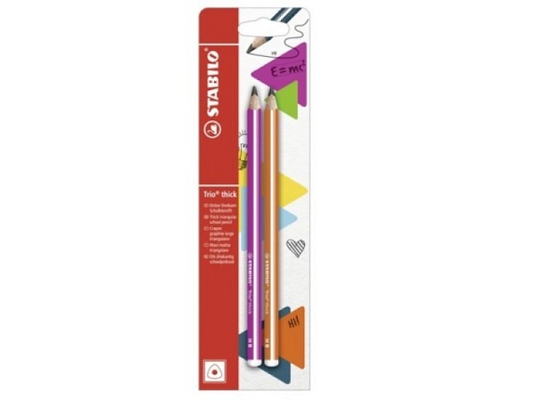 Bleistift Stabilo Trio Thick HB pink und orange
