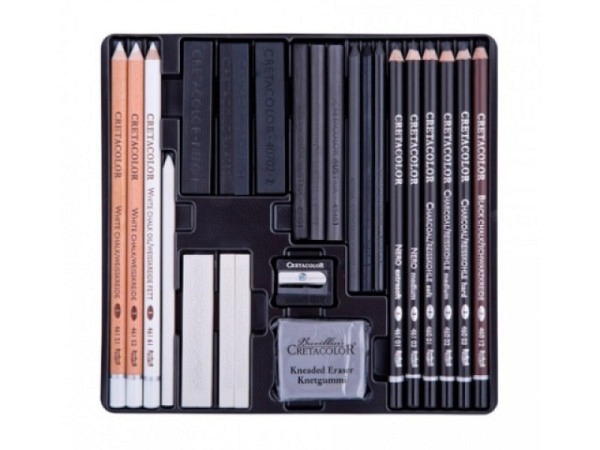 Zeichenstift Cretacolor Set Black and White Box 25tlg