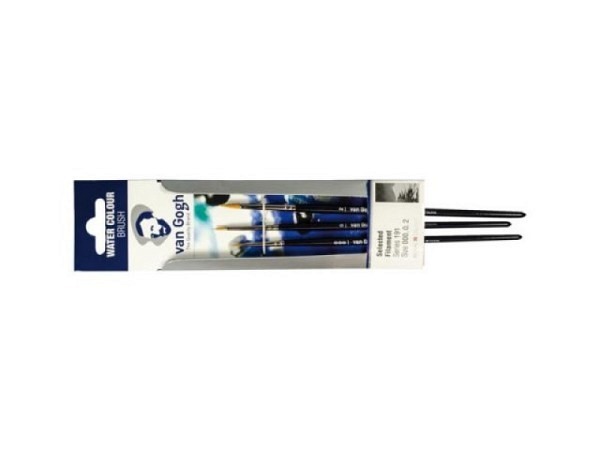 Pinselset Talens van Gogh Serie 191 Aquarell, 3 Stück, 000, 0, 2