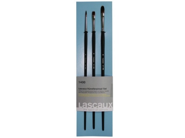 Pinselset Lascaux Künstlerpinsel LR4, LB6, LF8 14000