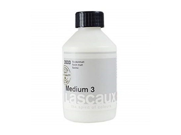 Malmittel Lascaux Medium 3 seidenmatt 250ml für Acryl