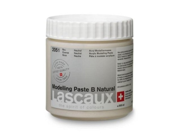 Modelliermasse Lascaux B Natural 500ml, rau
