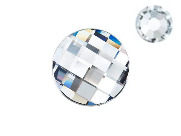 Strasssteine Preciosa Schachbrett rund 20mm crystal 1 Stk.