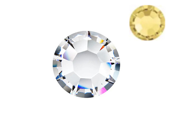 Strasssteine Preciosa Chaton Rose Maxima 6,0mm light topaz 6 Stk.