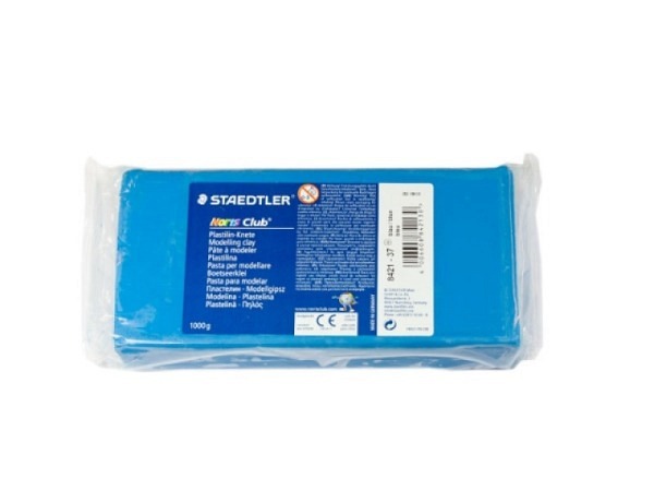 Knetmasse Staedtler Plastilin Knete 1kg blau Noris Club