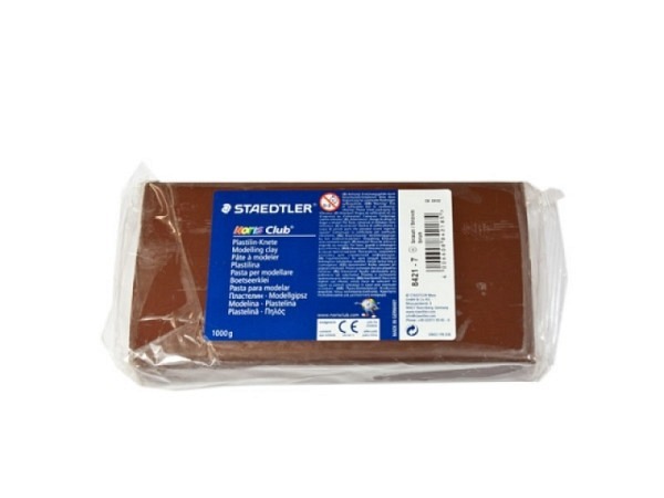 Knetmasse Staedtler Plastilin Knete 1kg braun Noris Club