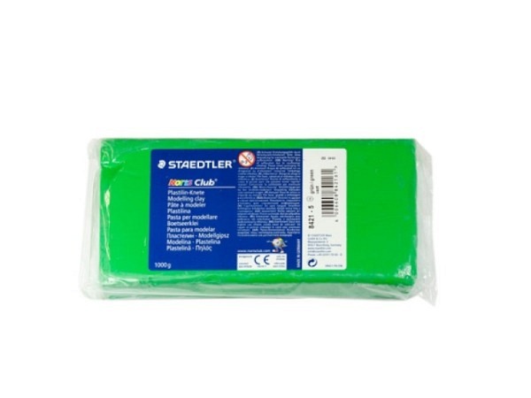Knetmasse Staedtler Plastilin Knete 1kg grün Noris Club