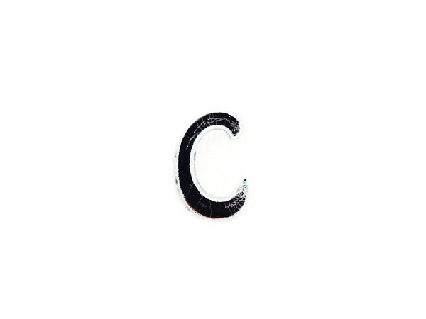 Kerzen Pracht Verzierwachsbuchstaben C silber 8mm 10Stk.