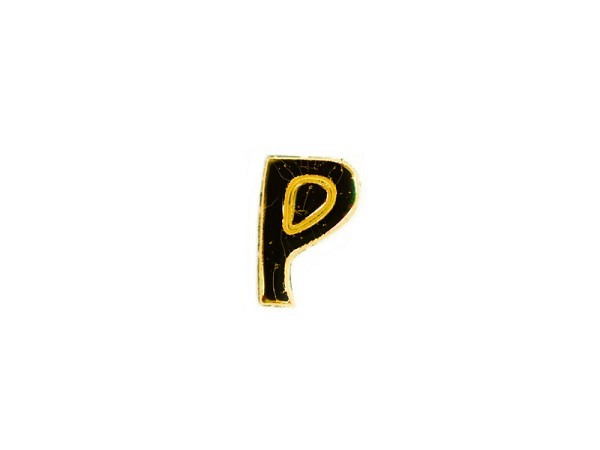 Kerzen Pracht Verzierwachsbuchstaben P gold 8mm 10Stk.
