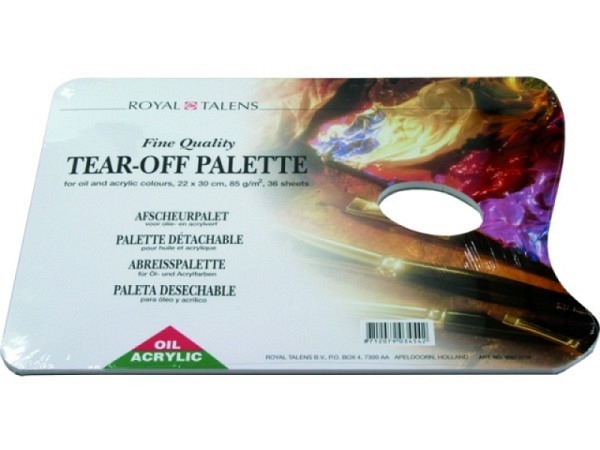 Palette Talens abreissbar 25x35cm mit Griffloch 36Blatt 85g