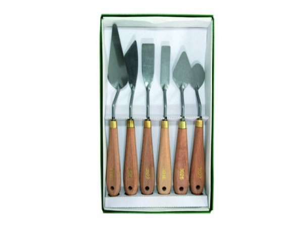 Spachtel Daler-Rowney Set 6tlg. mit Holzgriff