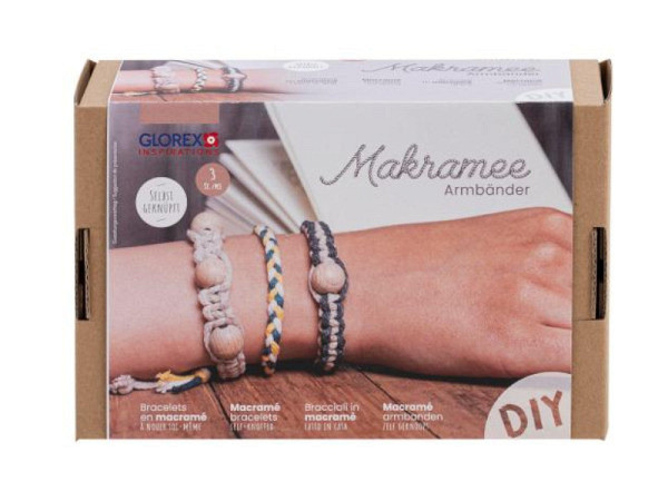 Knüpfset Glorex Bastelset Makramee Armbänder