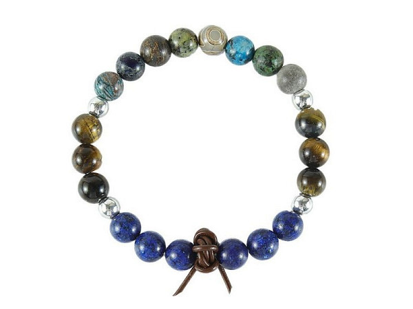 Schmuckset Glorex Armband Natursteine bunt