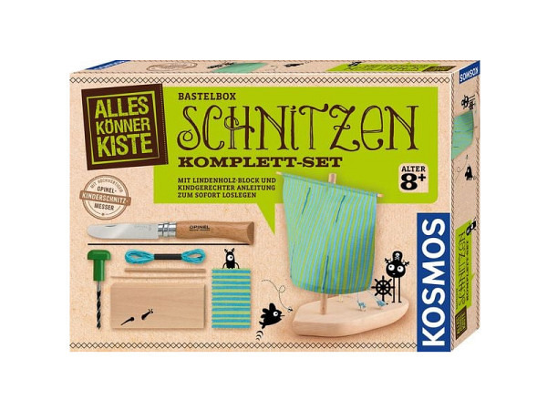 Bastelset Kosmos Schnitzen Komplett-Set Segelboot