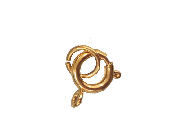 Verschlüsse Federring mit Ring 9mm Eigenabpackung 1Stk. goldfarben