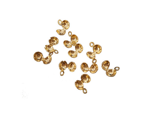 Kalotten Pracht Quetschkalotte 5mm Eigenabpackung 10Stk. goldfarben