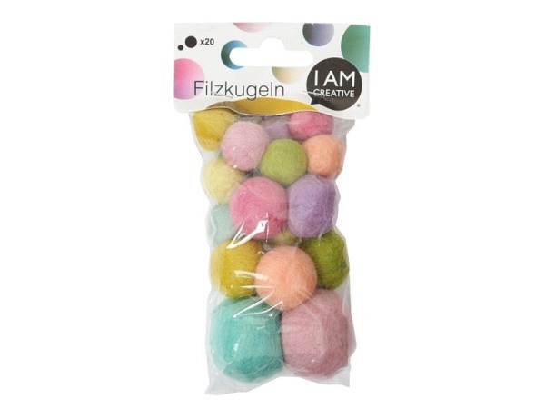 Filzkugeln I am creative Basic 15 - 30mm 20 Stk.