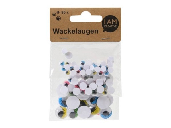 Wackelaugen I am creative Wimpern 3er Set 80Stk 