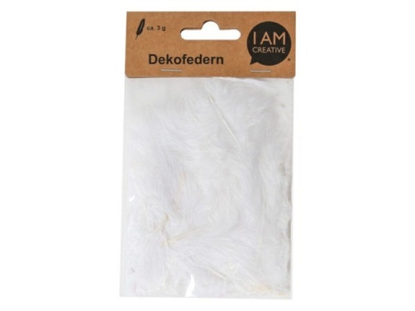 Dekofedern I am creative Federn weiss ca. 3g 5 - 8cm