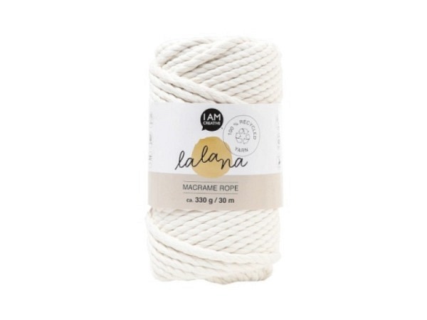Makramee I am creative Lalana Knüpfgarn creme 5mm, 30m