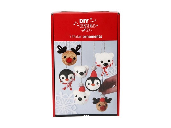 Bastelset Creativ Company Kreativ Set Weihnachtskugeln Polartiere