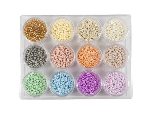 Perlen Set Creativ Company Rocailles Schmuckperle 12Stk Pastellfarben