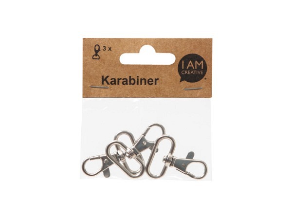 Karabiner I am creative Karabinerhaken Silber 42x30mm 3Stk