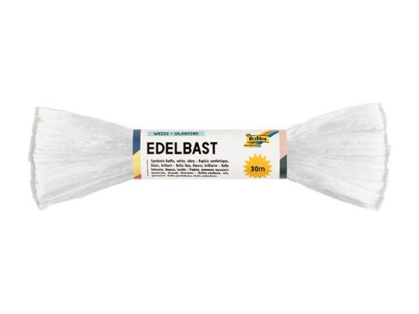 Bast Folia Edelbast 30m glanz weiss