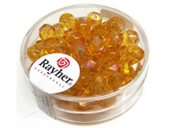 Glasperlen Rayher Schliffperle Topas