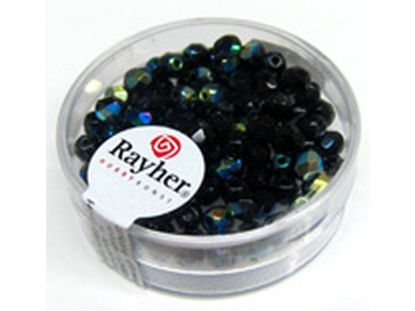Glasperlen Rayher Schliffperle Onyx 