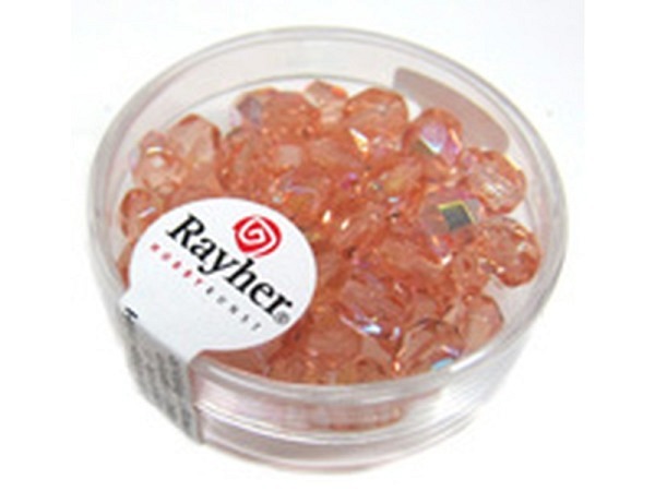 Glasperlen Rayher Schliffperle Rosenquarz