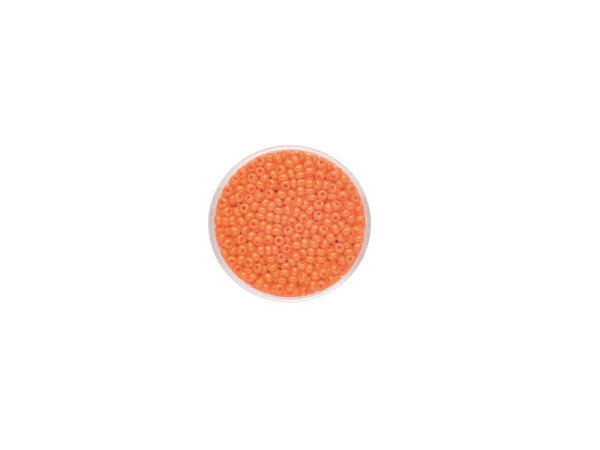 Rocailles Pracht Perlen 2,6mm orange matt mit silbereinzug