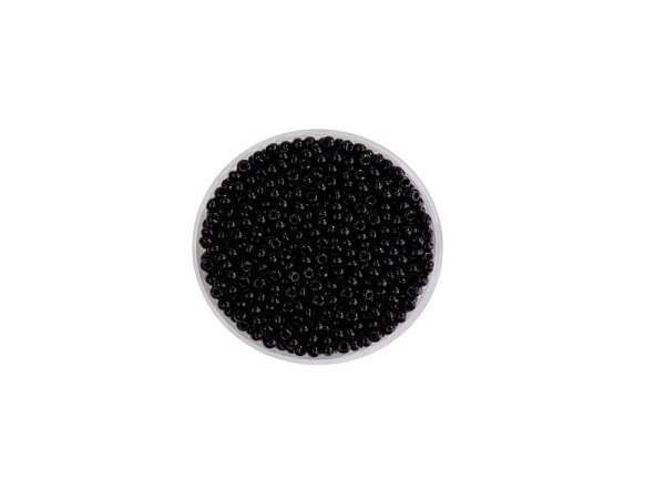 Rocailles Pracht Perlen 2,6mm schwarz satt