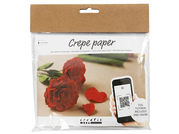 Bastelset Creativ Company Mini Kreativ Kit, Krepppapier Rose