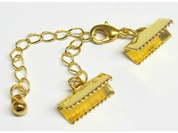 Verschlüsse Klemmverschluss 16mm gold 