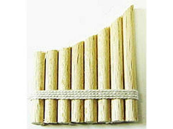 Miniatur Musik Panflöte mittel Holz 3,2x4cm