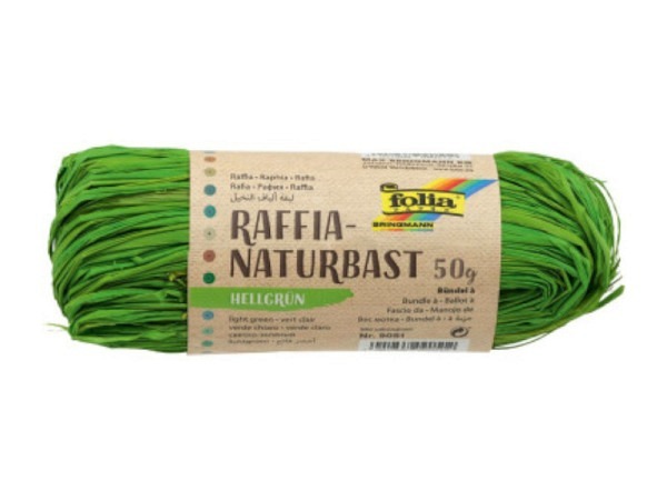 Bast Folia Raffia Naturbast 50g matt Hellgrün