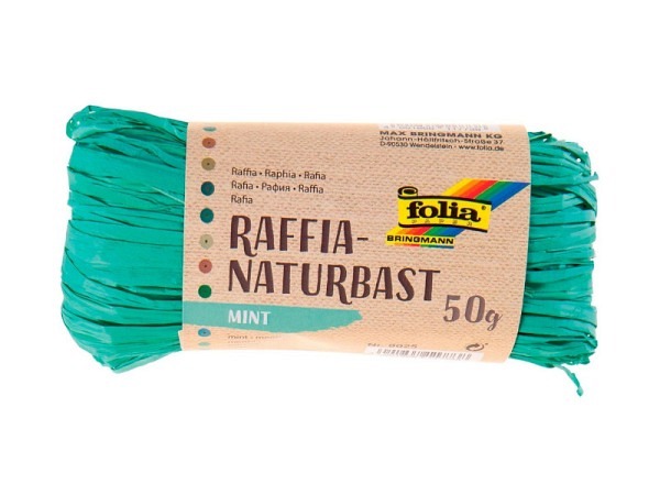 Bast Folia Raffia Naturbast 50g matt Mint