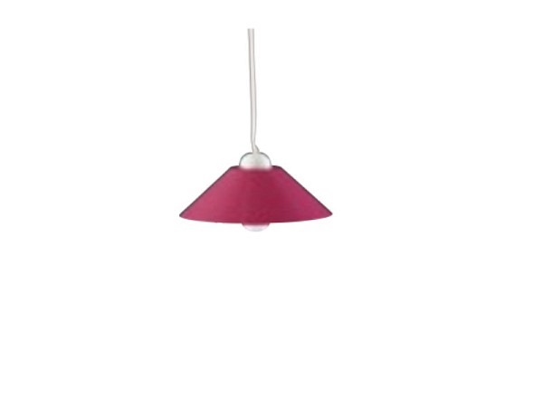 Miniatur Lampe Hängelampe LED rund und rosa