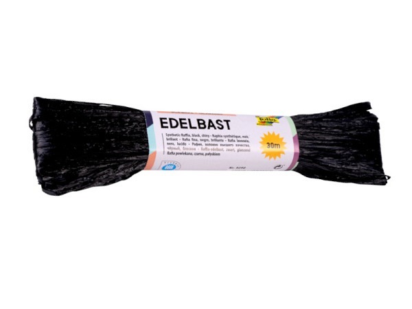 Bast Folia Edelbast 30m glanz schwarz