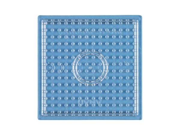 Bügelperlen Steckplatte Quadrat klein transparent 7,5cm