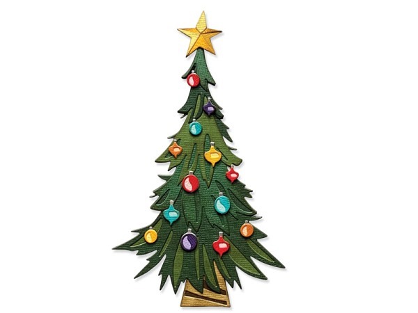 Stanzschablone Sizzix Weihnachtsbaum